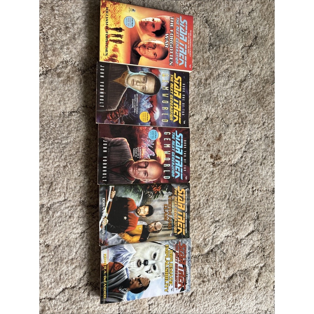 Star Trek The Next Generation Books #57-61 Pocket Books TNG Paperback Lot 5ct